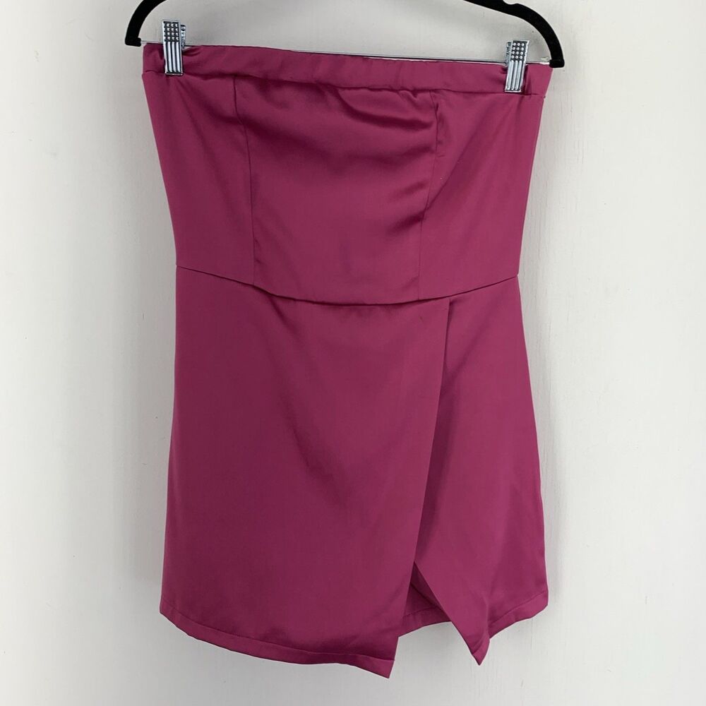 Barbiecore Girlie Pink Womens Medium Romper Skort Strapless Party Cocktail Glam